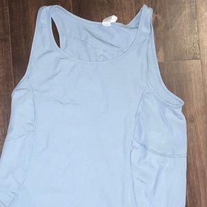Blue workout tank top